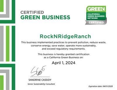 RockNRidgeRanch Certified Green Business